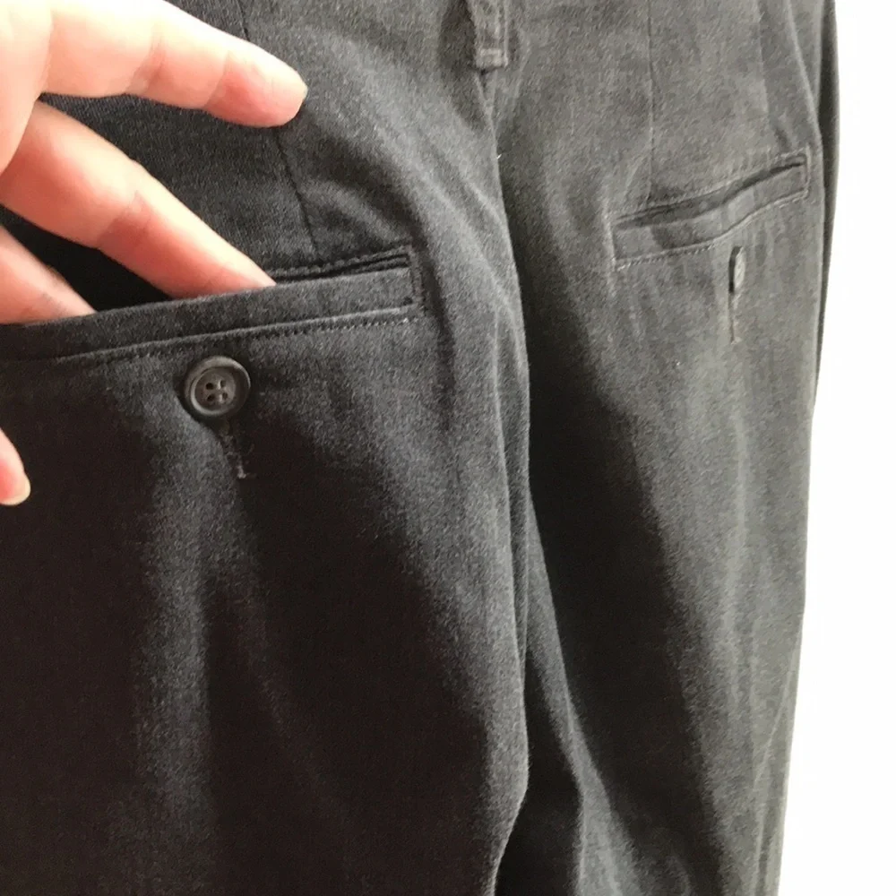 LEE—Women’s Charcoal Gray Heavy Cotton Blend Trousers—8 M